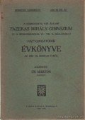 Úr Márton - A Debreceni M. Kir. Állami Fazekas Mihály-Gimnázium hatvanhatodik évkönyve az 1938-39. iskolai évről