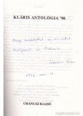 Gyöngypál Katalin-Tárkányi Imre - Kláris antológia '96 (dedikált)