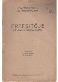 Saskó Samu - A Szarvsi Ág. H. Ev. Főgimnázium Értesítője az 1920-21 iskolai évről