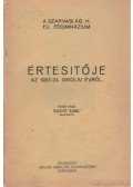 Saskó Samu - A Szarvsi Ág. H. Ev. Főgimnázium Értesítője az 1923-24 iskolai évről