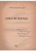 Koltay-Kastner Jenő - Cola De Rienzo (dedikált)