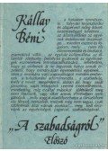Kállay Béni - A szabadságról-Előszó