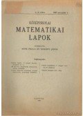 Surányi János,Soós Paula - Középiskolai Matematikai Lapok 1947. november 1-2. szám