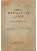 Surányi János,Soós Paula - Középiskolai Matematikai Lapok 1948. február 4. szám