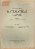 Surányi János,Soós Paula - Középiskolai Matematikai Lapok 1947. december 3. szám