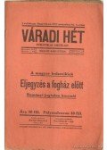 Antal Sándor - Váradi Hét 1917. november 16. 6. szám