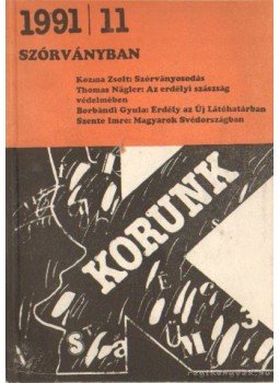 Kántor Lajos - Korunk 1991/11 Kántor Lajos - Korunk 1991/11, 1991 antikvár könyv