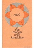 Boross József-Szüts László - A mai magyar argó kisszótára