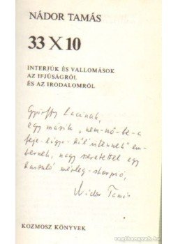 Nádor Tamás - 33x10 (dedikált), Budapest 1980 antikvár könyv