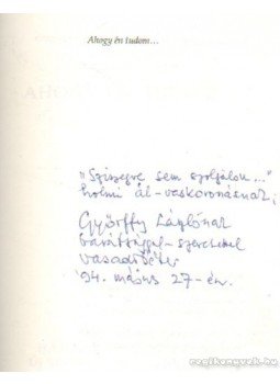 Vasadi Péter - Ahogy én tudom... Vasadi Péter - Ahogy én tudom..., Budapest 1994 antikvár könyv