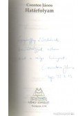 Csontos János - Határfolyam