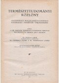 Dr. Gombocz Endre,Dr. Szabó-Patay József,Dr. Ilosvay Lajos - Természettudományi közlöny 1927.