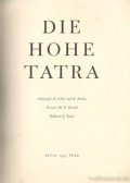 Simko, J. - Die Hohe Tatra