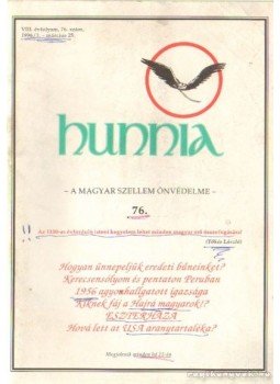 Kunszabó Ferenc - Hunnia 76. VIII. évfolyam 76. szám 1996/3. Kunszabó Ferenc - Hunnia 76. VIII. évfolyam 76. szám 1996/3., 0 antikvár könyv