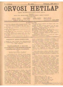 Vámossy Zoltán (fel.szerk.) - Orvosi hetilap 1930. (fél évfolyam) Vámossy Zoltán (fel.szerk.) - Orvosi hetilap 1930. (fél évfolyam), Budapest 1930 antikvár könyv