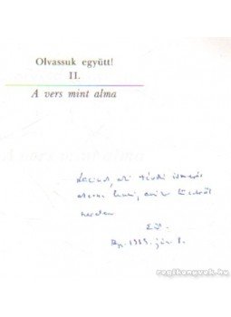 Szepes Erika - Olvassunk együtt! II. (dedikált) Szepes Erika - Olvassunk együtt! II. (dedikált), Budapest 1999 antikvár könyv