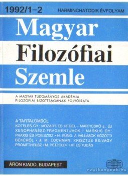 Több szerkesztő - Magyar filozófiai szemle 1992/1-2. Több szerkesztő - Magyar filozófiai szemle 1992/1-2., Budapest 1992 antikvár könyv