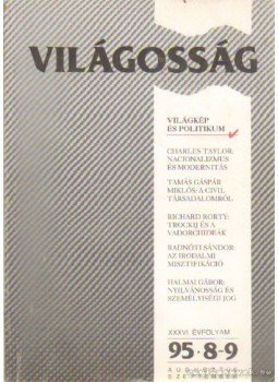 Papp Gábor - Világosság 1995/8-9. Papp Gábor - Világosság 1995/8-9., Budapest 1995 antikvár könyv