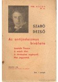 Szabó Dezső - Az antijúdaizmus bírálata