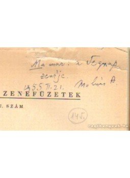 Molnár Antal - A ma zenéje (dedikált) Molnár Antal - A ma zenéje (dedikált), Budapest 1937 antikvár könyv