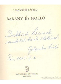 Galambosi László - Bárány és holló Galambosi László - Bárány és holló, Budapest 1974 antikvár könyv