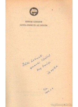 Kende Sándor - Lusta Emmi és az indián Kende Sándor - Lusta Emmi és az indián, Budapest 1979 antikvár könyv