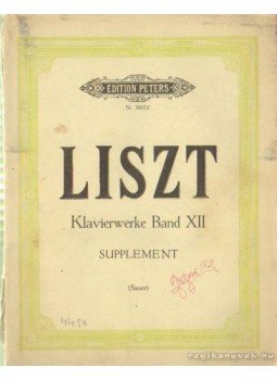 Liszt, Franz - Liszt - Klavierwerke Band XII Liszt, Franz - Liszt - Klavierwerke Band XII, Leipzig 0 antikvár könyv
