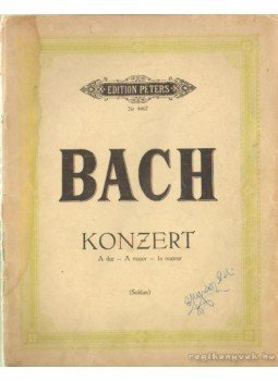Bach, Johann Sebastian - Bach - Konzert A dur Bach, Johann Sebastian - Bach - Konzert A dur, Leipzig 0 antikvár könyv