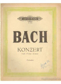 Bach, Johann Sebastian - Bach - Konzert f moll Bach, Johann Sebastian - Bach - Konzert f moll, Leipzig 0 antikvár könyv