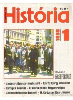 Glatz Ferenc - História 1998. (hiányos) Glatz Ferenc - História 1998. (hiányos), Budapest 1998 antikvár könyv