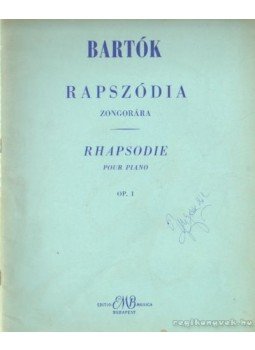 Bartók Béla - Rapszódia zongorára Bartók Béla - Rapszódia zongorára, Budapest 1967 antikvár könyv