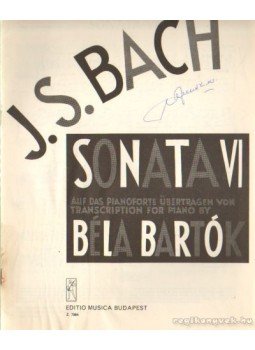 J. S. Bach - Sonata VI. J. S. Bach - Sonata VI., Budapest 1950 antikvár könyv