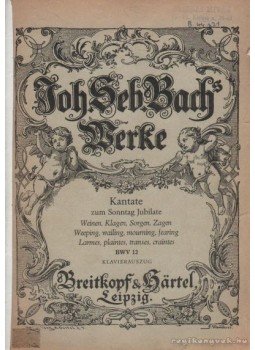 Bach, Johann Sebastian - Kantate zum Sonntag Jubilate Bach, Johann Sebastian - Kantate zum Sonntag Jubilate, Leipzig 0 antikvár könyv