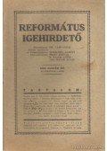 Vass Vince Dr. - Református Igehirdető 1934. január 1. szám