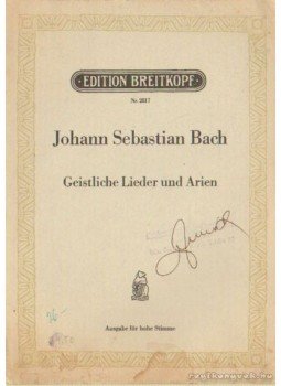 Bach, Johann Sebastian - Geistliche Lieder und Arien Bach, Johann Sebastian - Geistliche Lieder und Arien, Leipzig 0 antikvár könyv