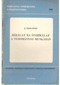 Zsdanov, J - Bírálat és önbírálat a tudományos munkában