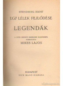 Strindberg Ágost - Legendák Strindberg Ágost - Legendák, Budapest 0 antikvár könyv