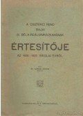 Dr. Tordai Ányos - A Ciszterci Rend Bajai III. Béla-Reálgimnáziumának értesítője az 1926-1927. iskolai évről