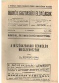 Kelemen Imre Dr. - A mezőgazdasági termelés megszervezése