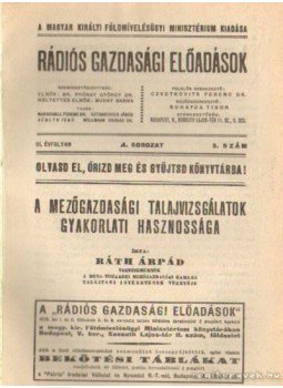 Ráth Árpád - A mezőgazdasági talajvizsgálatok gyakorlati hasznossága Ráth Árpád - A mezőgazdasági talajvizsgálatok gyakorlati hasznossága, Budapest 0 antikvár könyv