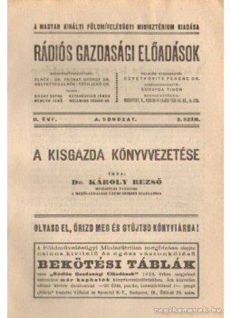 Károly Rezső dr. - A kisgazda könyvvezetése Károly Rezső dr. - A kisgazda könyvvezetése, Budapest 0 antikvár könyv