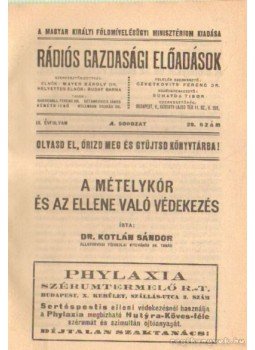 Kotlán Sándor - A mételykór és az ellene való védekezés Kotlán Sándor - A mételykór és az ellene való védekezés, Budapest 0 antikvár könyv