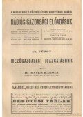 Mayer Károly Dr. - Mezőgazdasági igazgatásunk
