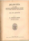Dr. Tomcsik József - Jelentés a M. Kir. országos közegészségügyi intézet 1939. évben végzett munkájáról