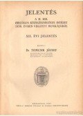 Dr. Tomcsik József - Jelentés a M. Kir. országos közegészségügyi intézet 1938. évben végzett munkájáról