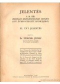 Dr. Tomcsik József - Jelentés a M. Kir. országos közegészségügyi intézet 1937. évben végzett munkájáról
