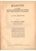 Dr. Tomcsik József - Jelentés a M. Kir. országos közegészségügyi intézet 1936. évben végzett munkájáról