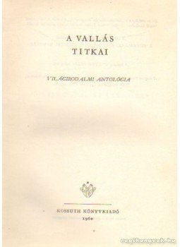 Pándi Pál - A vallás titkai Pándi Pál - A vallás titkai, Budapest 1960 antikvár könyv