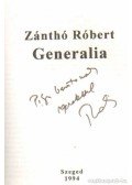 Zánthó Róbert - Generalia (dedikált)