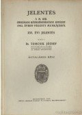Dr. Tomcsik József - Jelentés a M. Kir. országos közegészségügyi intézet 1942. évben végzett munkájáról XVI. jelentés  általános rész